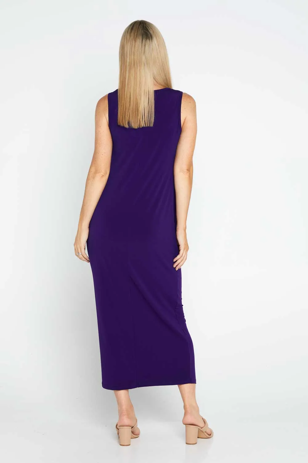 Amy Midi Stretch Slip - Purple