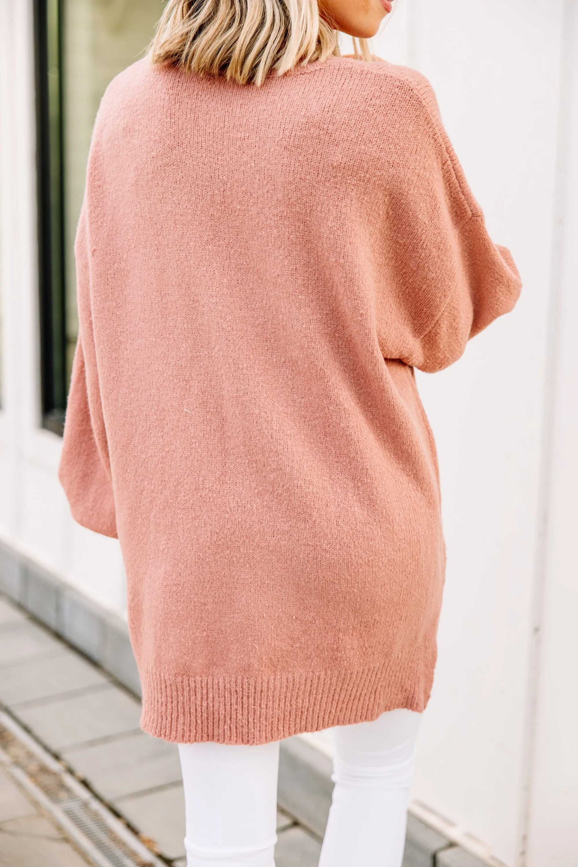 As It Happens Mauve Pink Bubble Sleeve Sweater