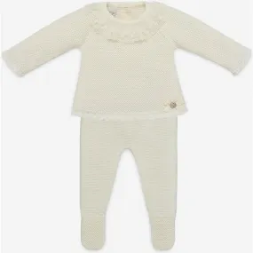 Baby Cream Knitted Set