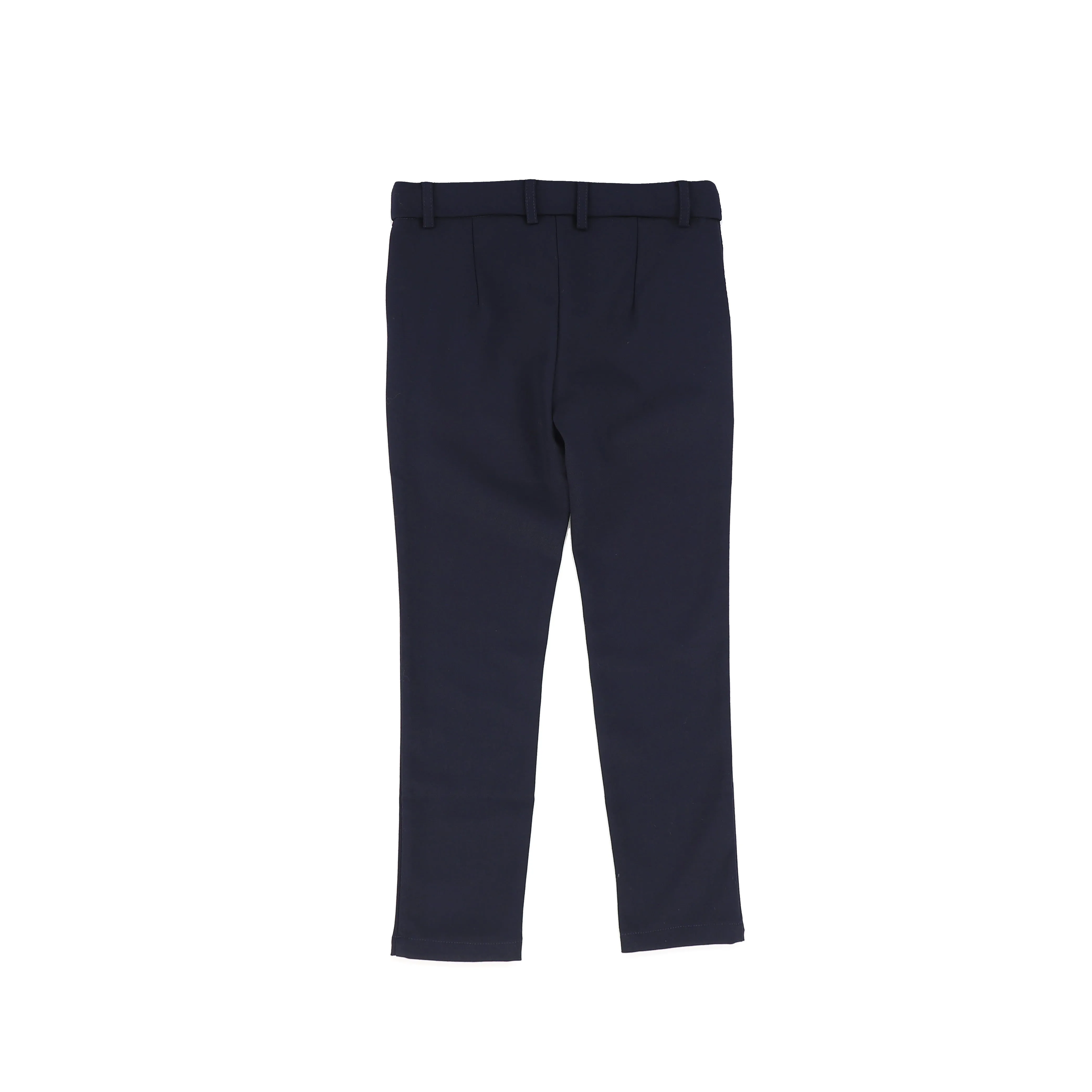 Bamboo Navy Wool Slim Pant