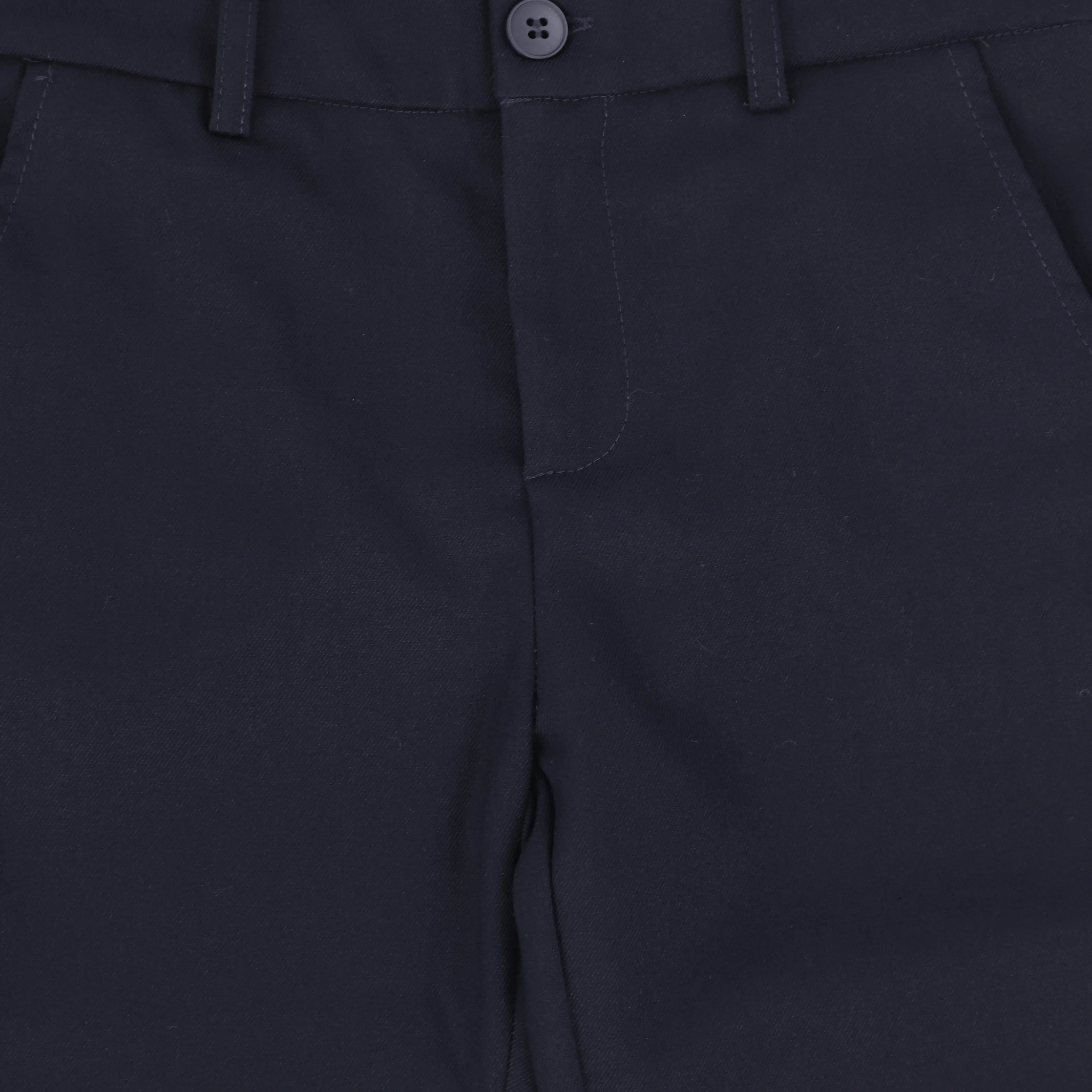 Bamboo Navy Wool Slim Pant