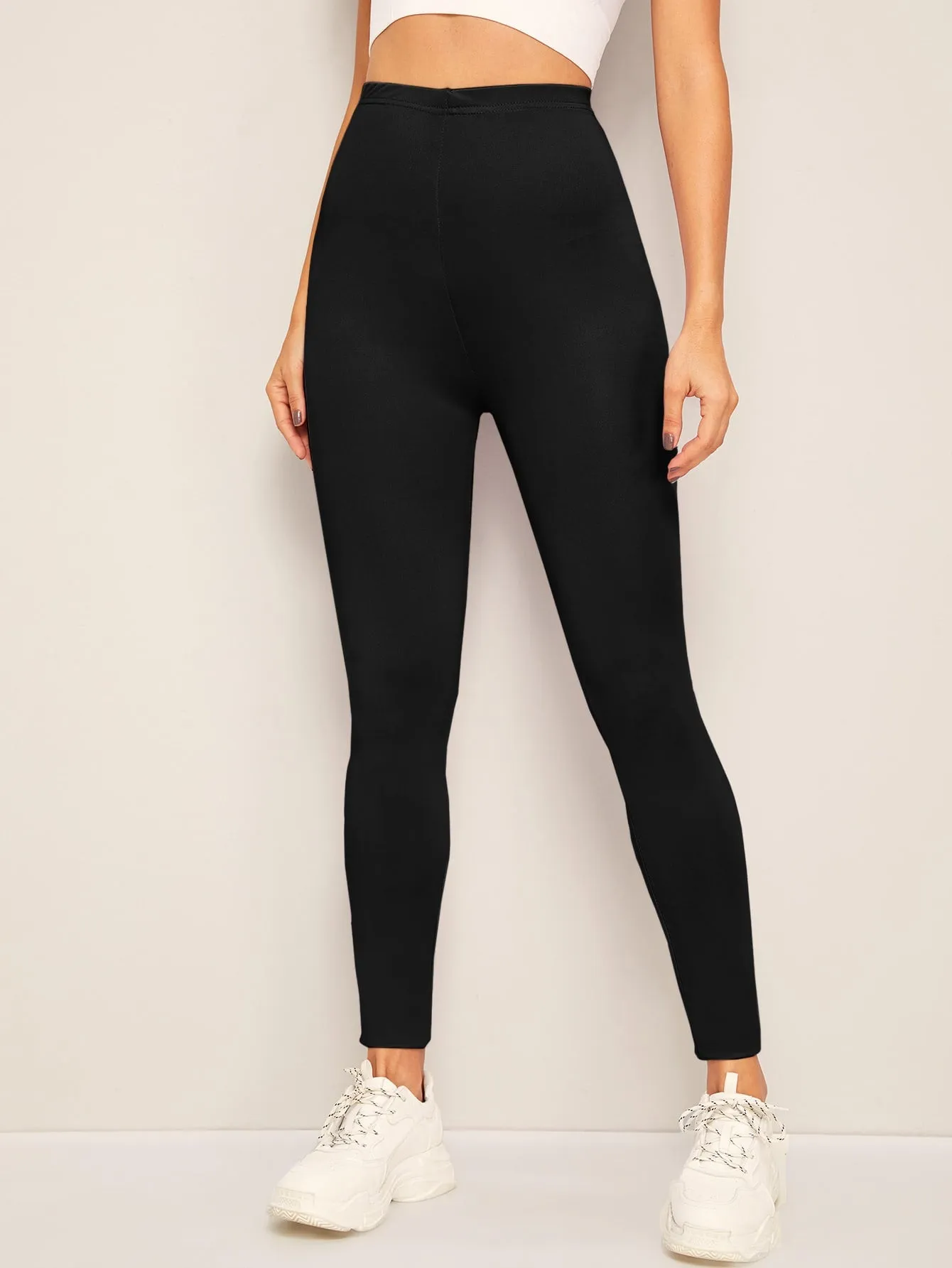 Basics Plain Cropped Women Leggings