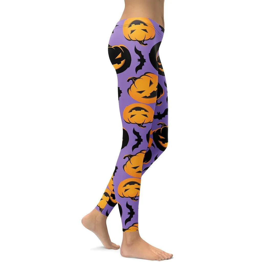 Bats and Jack O'Lanterns Leggings