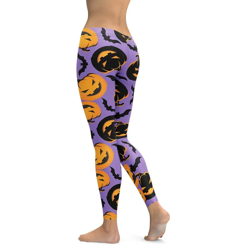 Bats and Jack O'Lanterns Leggings