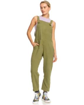 Beachside Love Jumpsuit in Loden Green