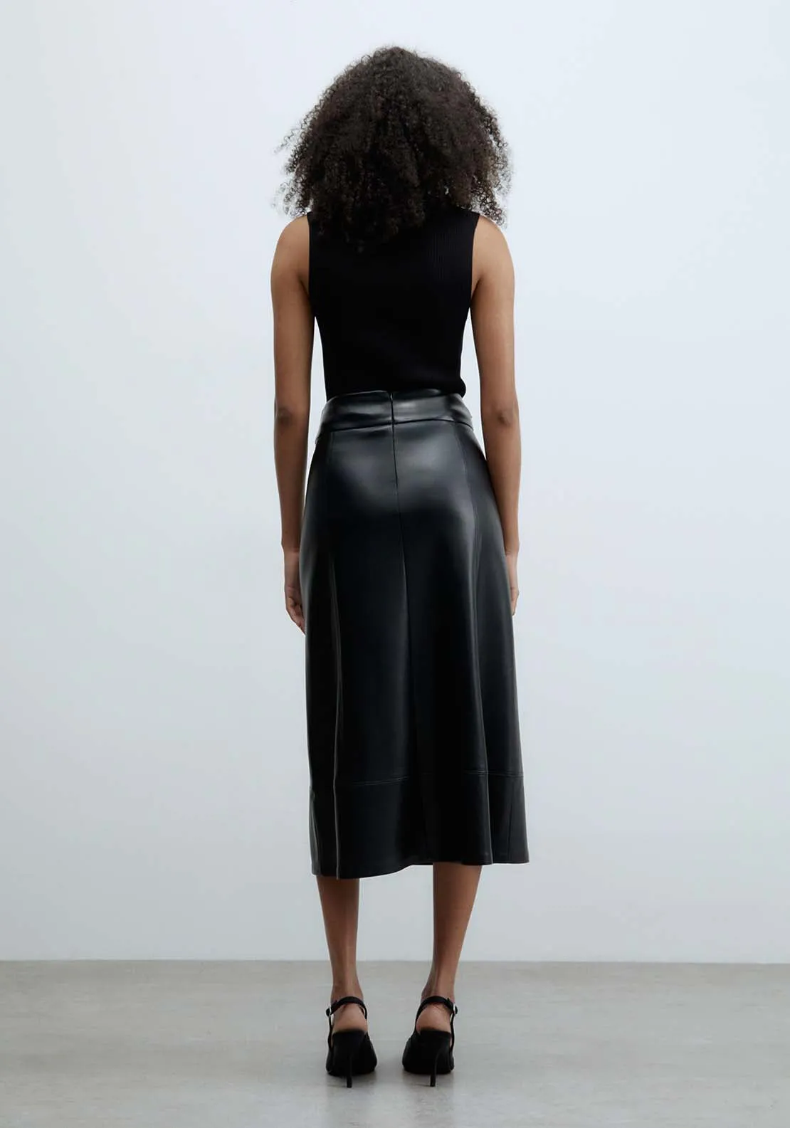 Belted Skirt - Black