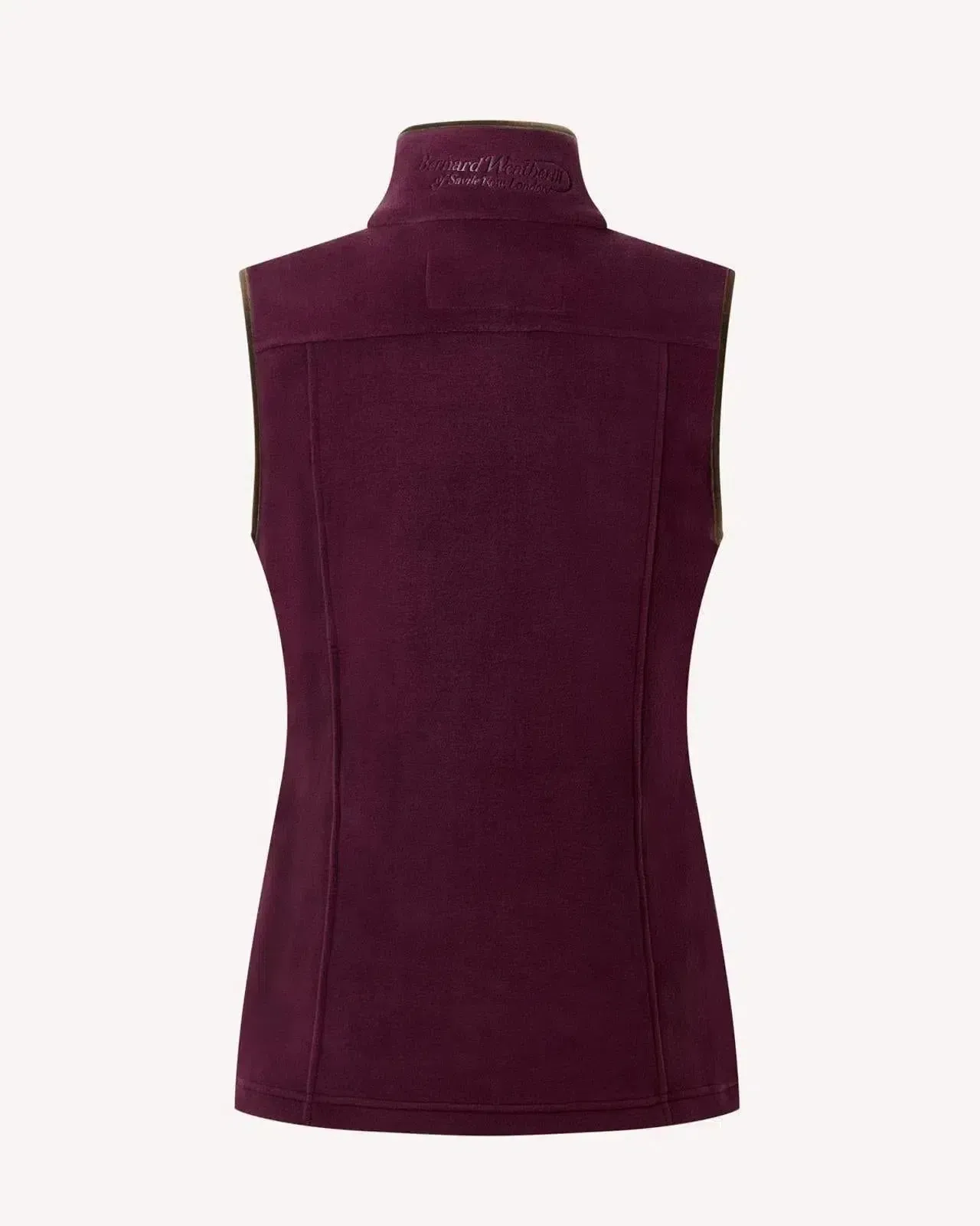 Bernard Weatherill Full Zip Fleece Gilet Aubergine