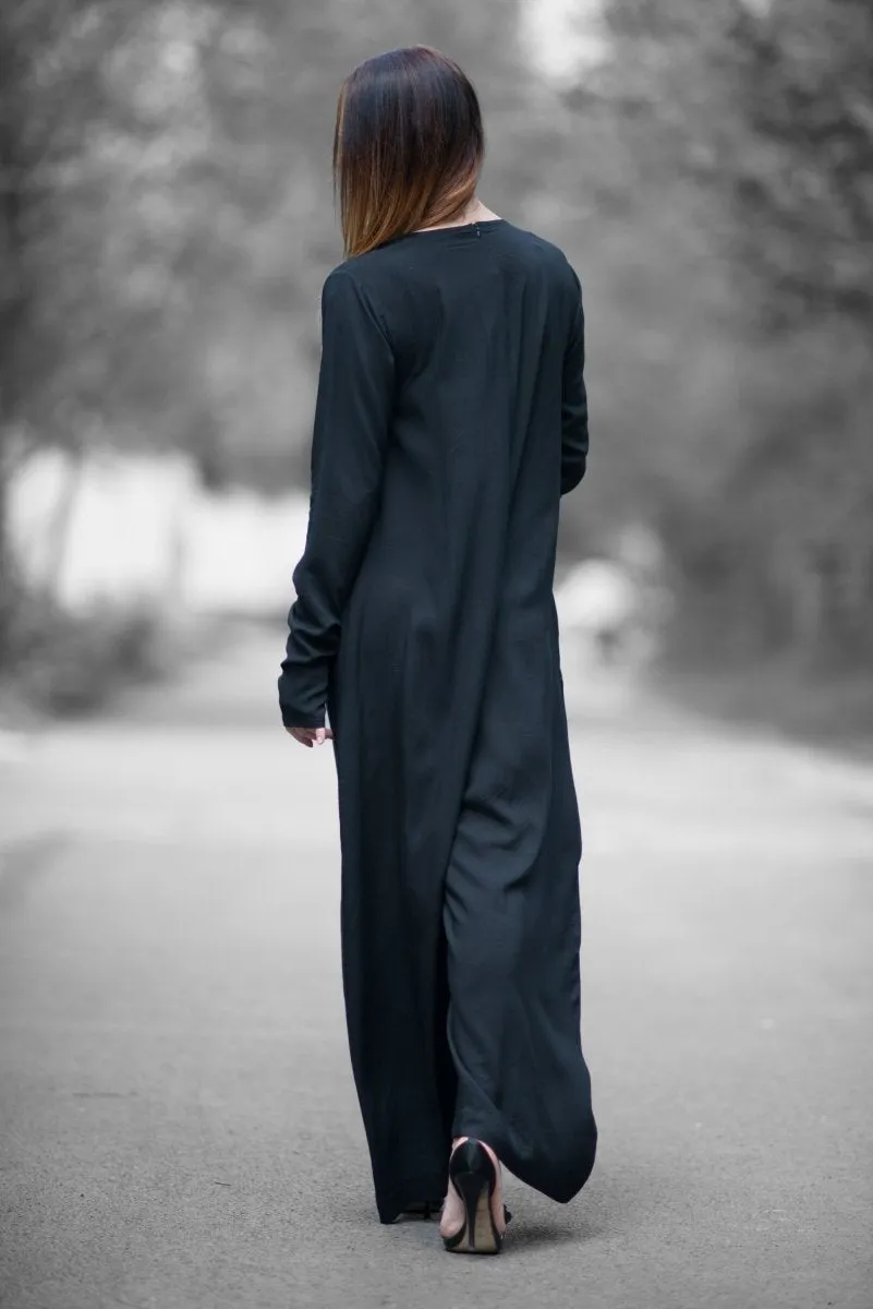 Black Cotton Jumpsuit Serena