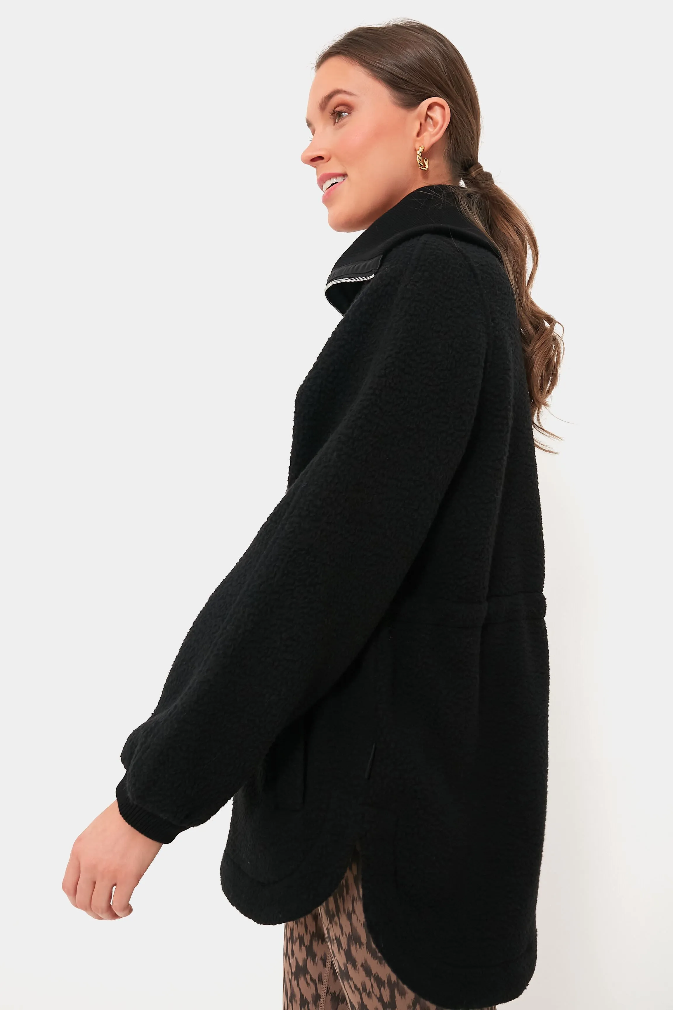 Black Parnel Half Zip Fleece