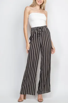 Black Stripes Jumpsuit