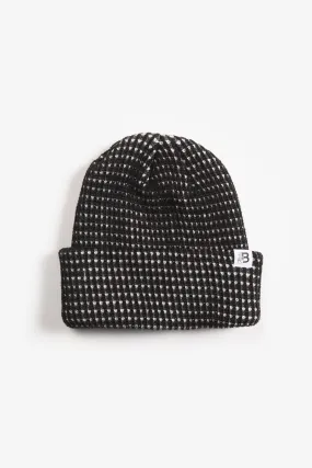 Blacksmith - Tri-Colour Waffle Beanie - Black/Grey