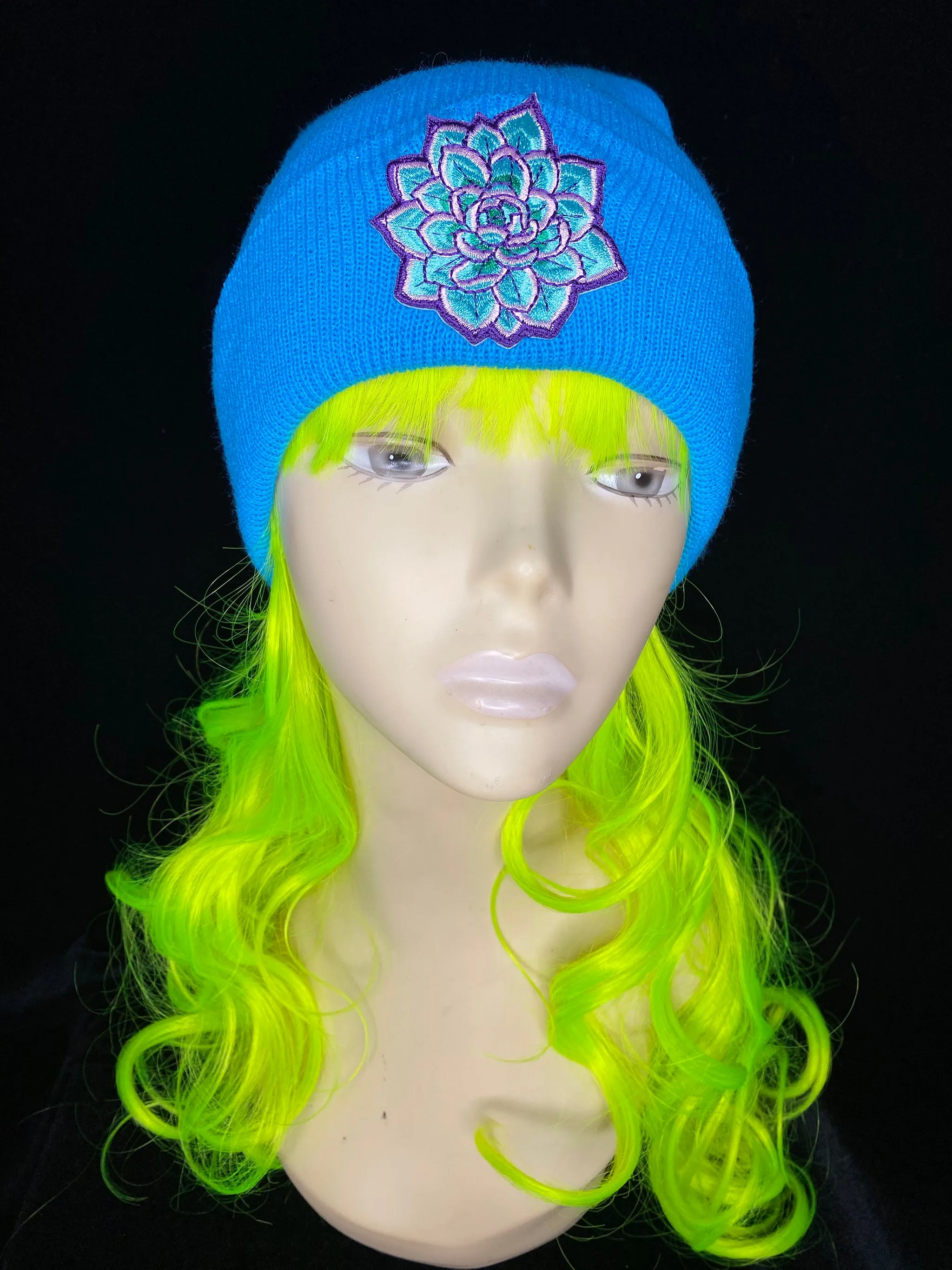 Blue Dahlia Beanie