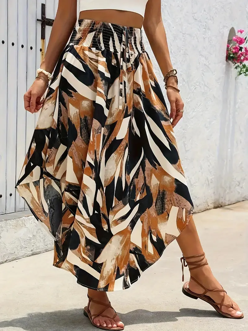 Bohemian Printed A- Line Skirt