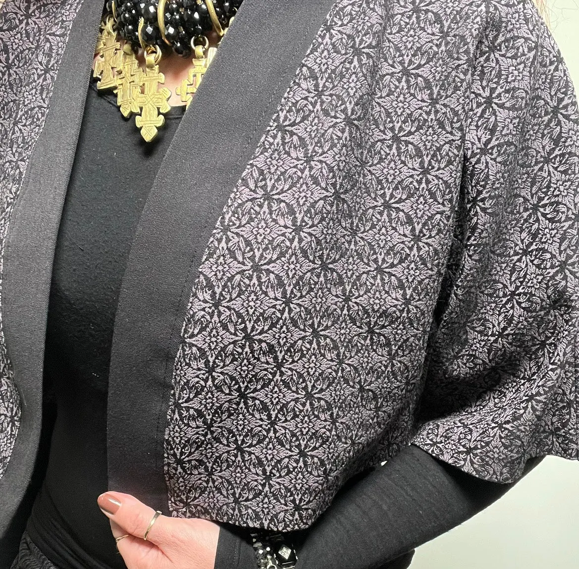 Bolero Jacket - One Of A Kind - Grey medallion