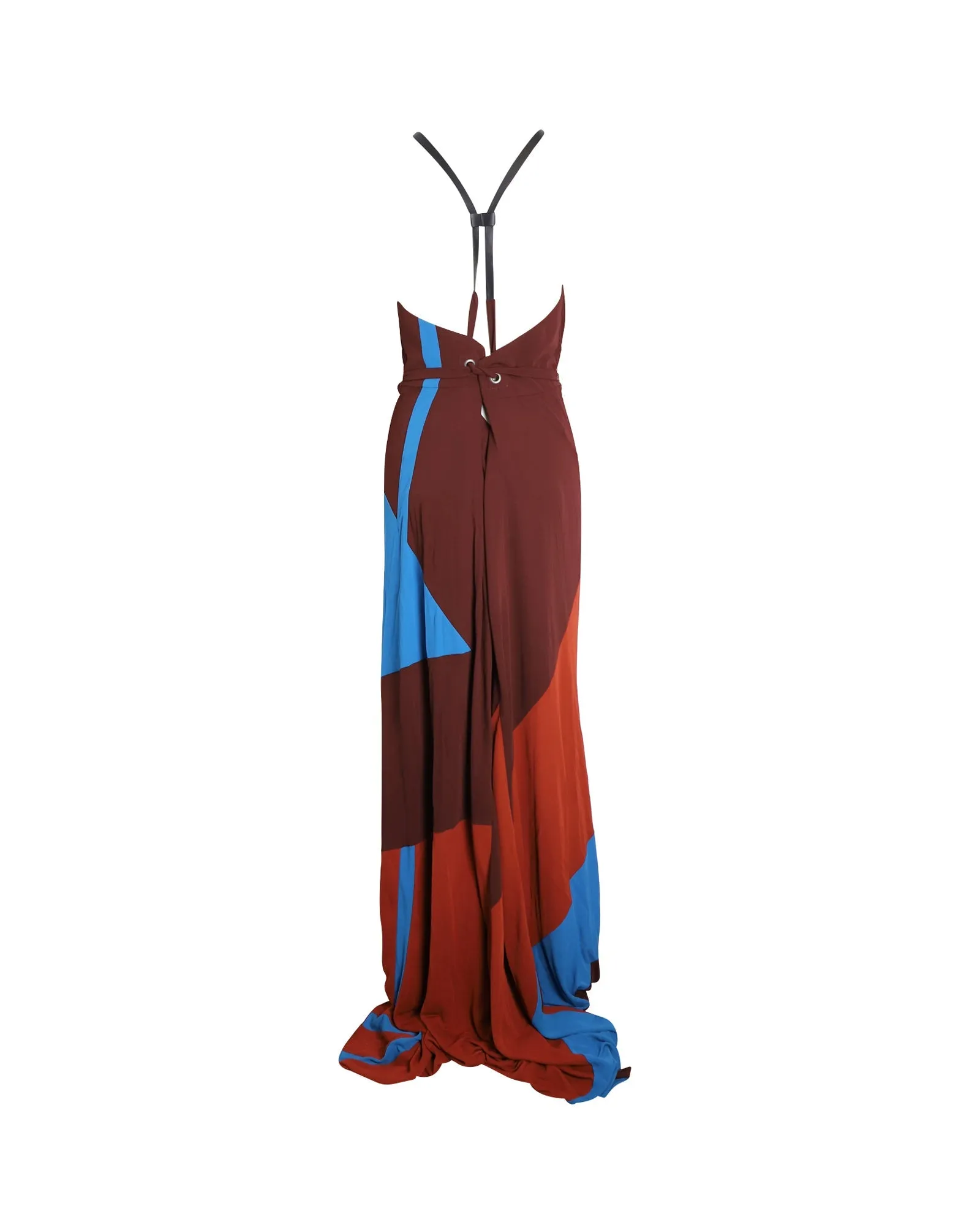 Bottega Veneta Asymmetric Maxi Dress in Multicolor Viscose