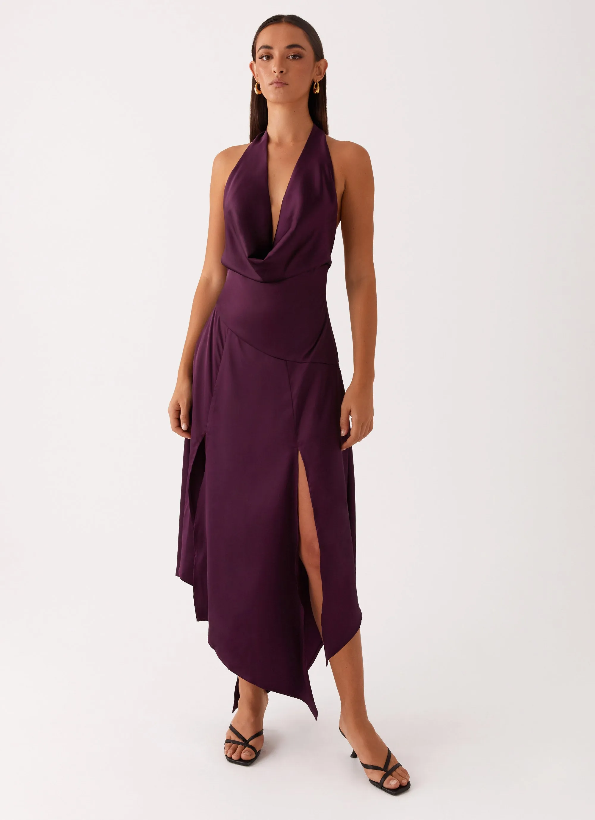 Boulevard Midi Dress - Plum