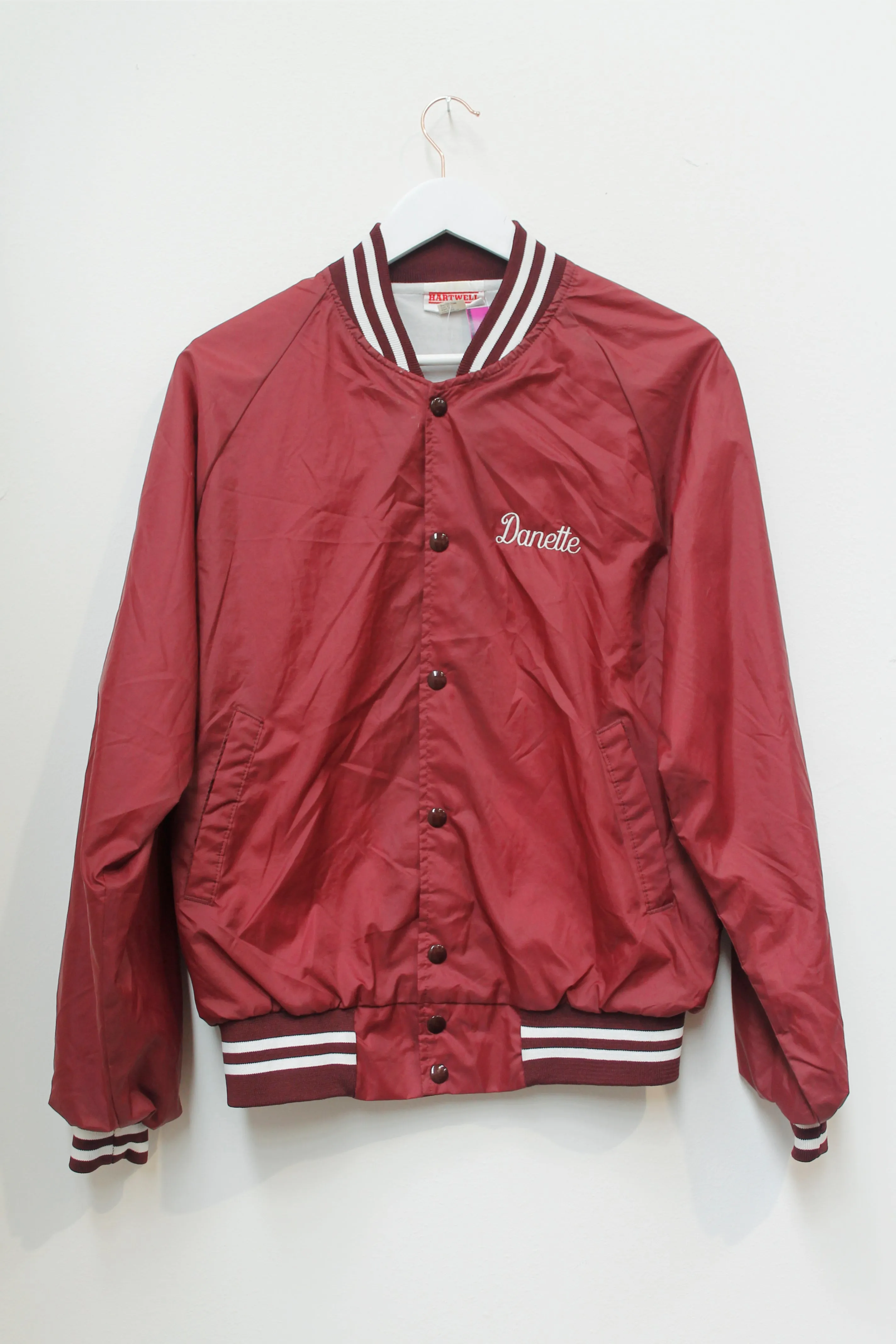 Boutique Unisex Vintage Hartwell Casual Varsity Bomber Jacket.