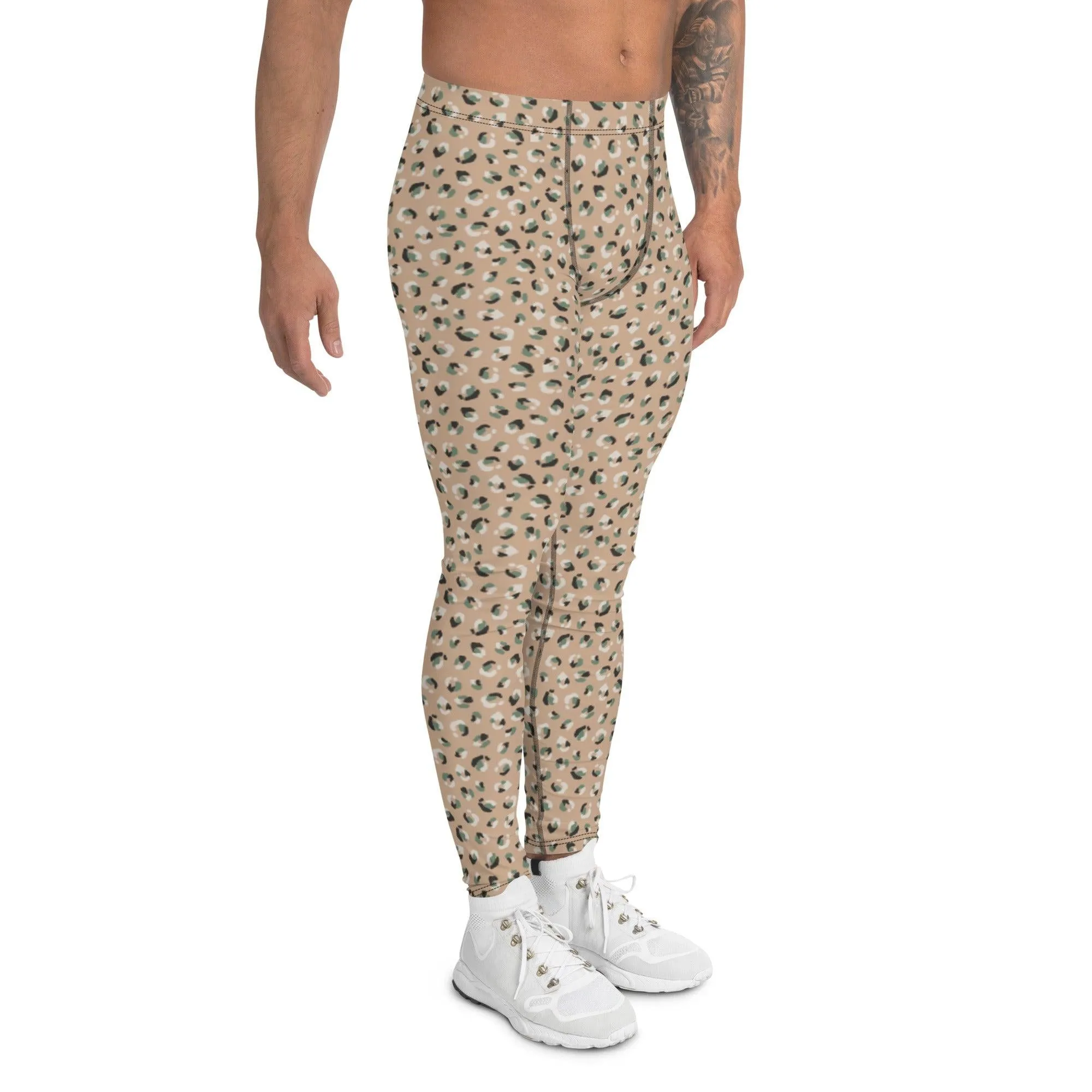 Brown Jungle Adventure Men's Leggings