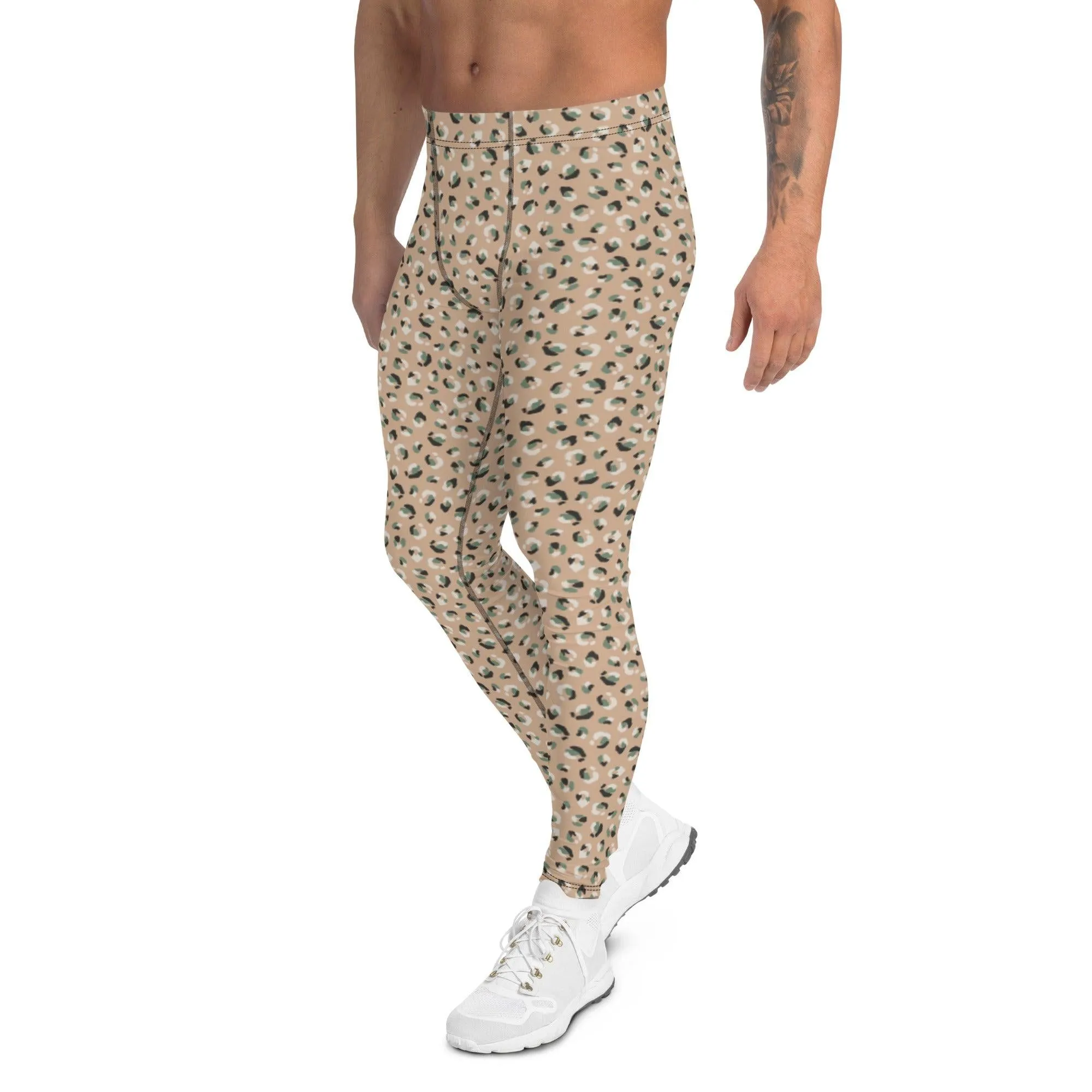 Brown Jungle Adventure Men's Leggings