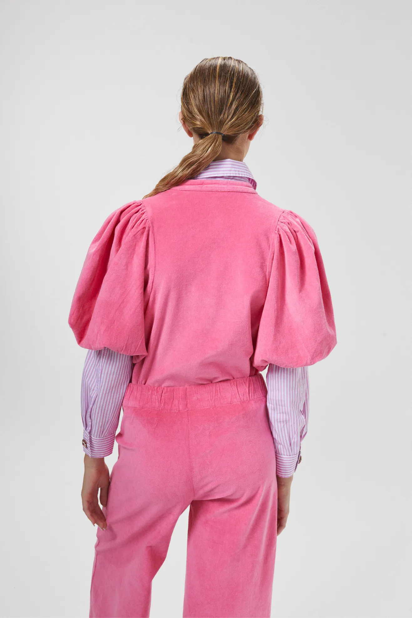 Bubble Corduroy Shirt - Petunia Pink