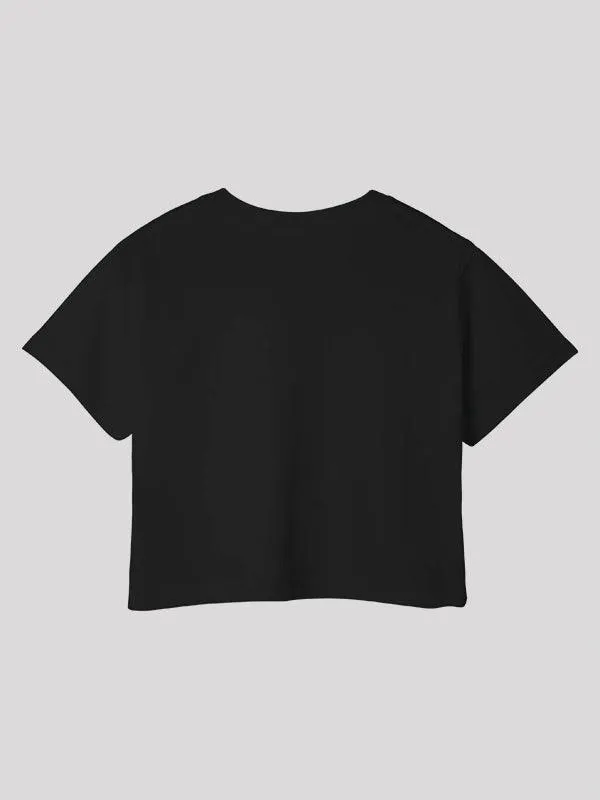 Caged Heart Black Crop Top For Women