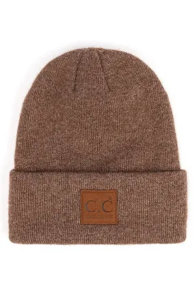 C.C HEATHERED BOYFRIEND BEANIE (CACAO)