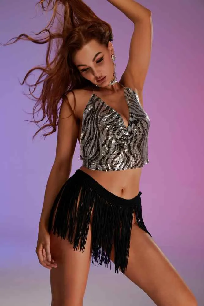 Chainmail Mini Top - Zebra