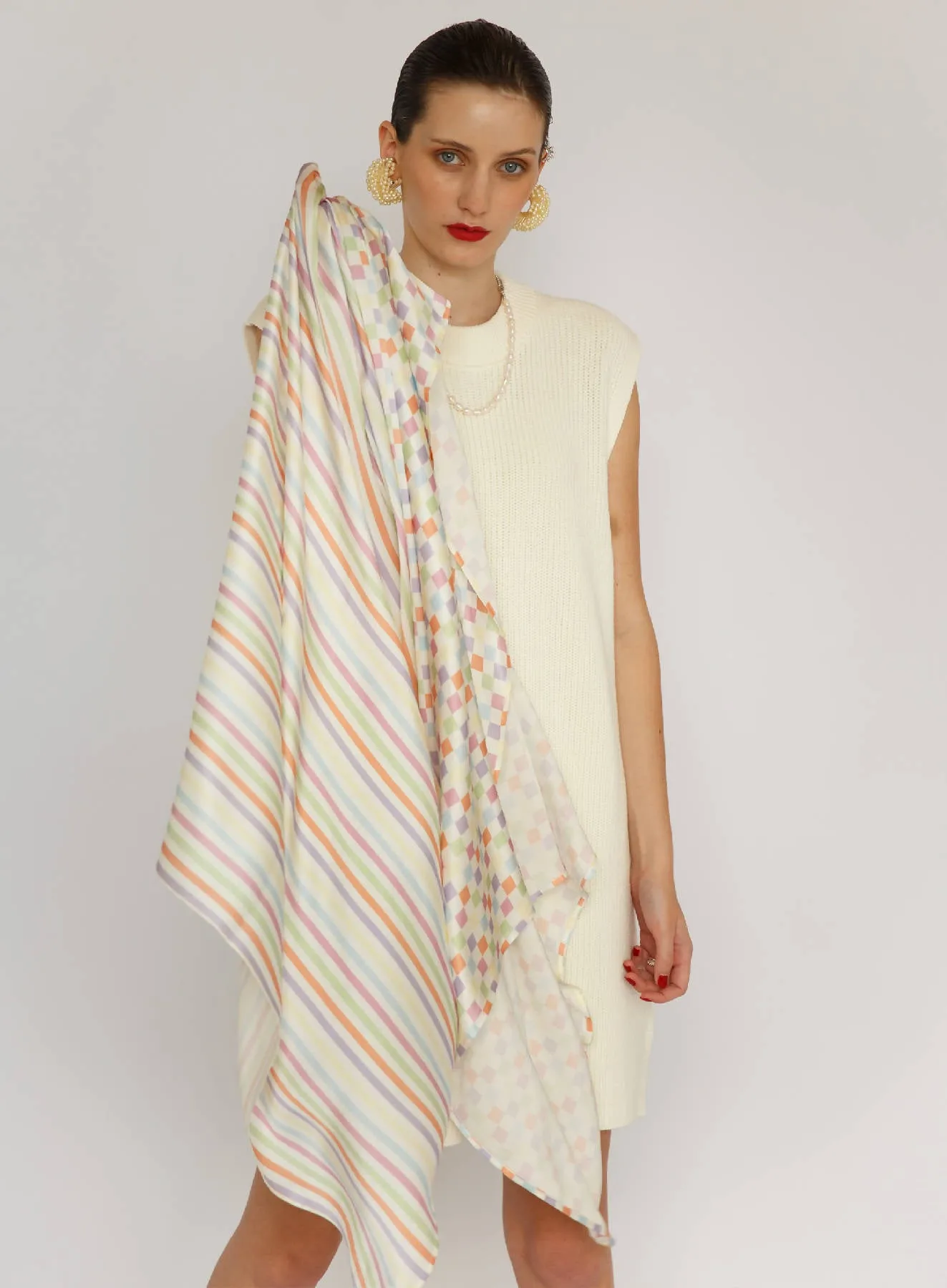 Charlotte Printed Silk Square Scarf