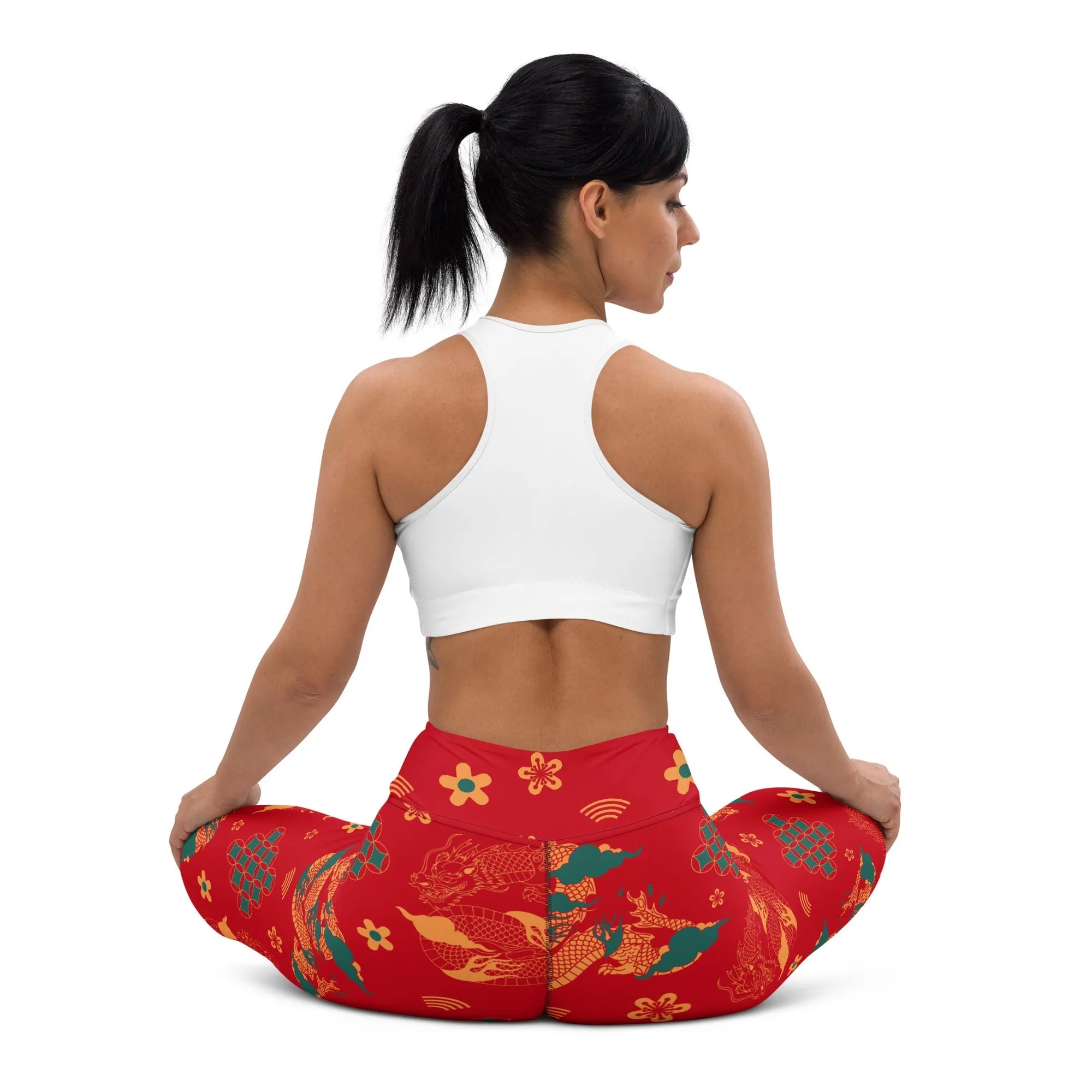 Chinese Dragon Yoga Leggings