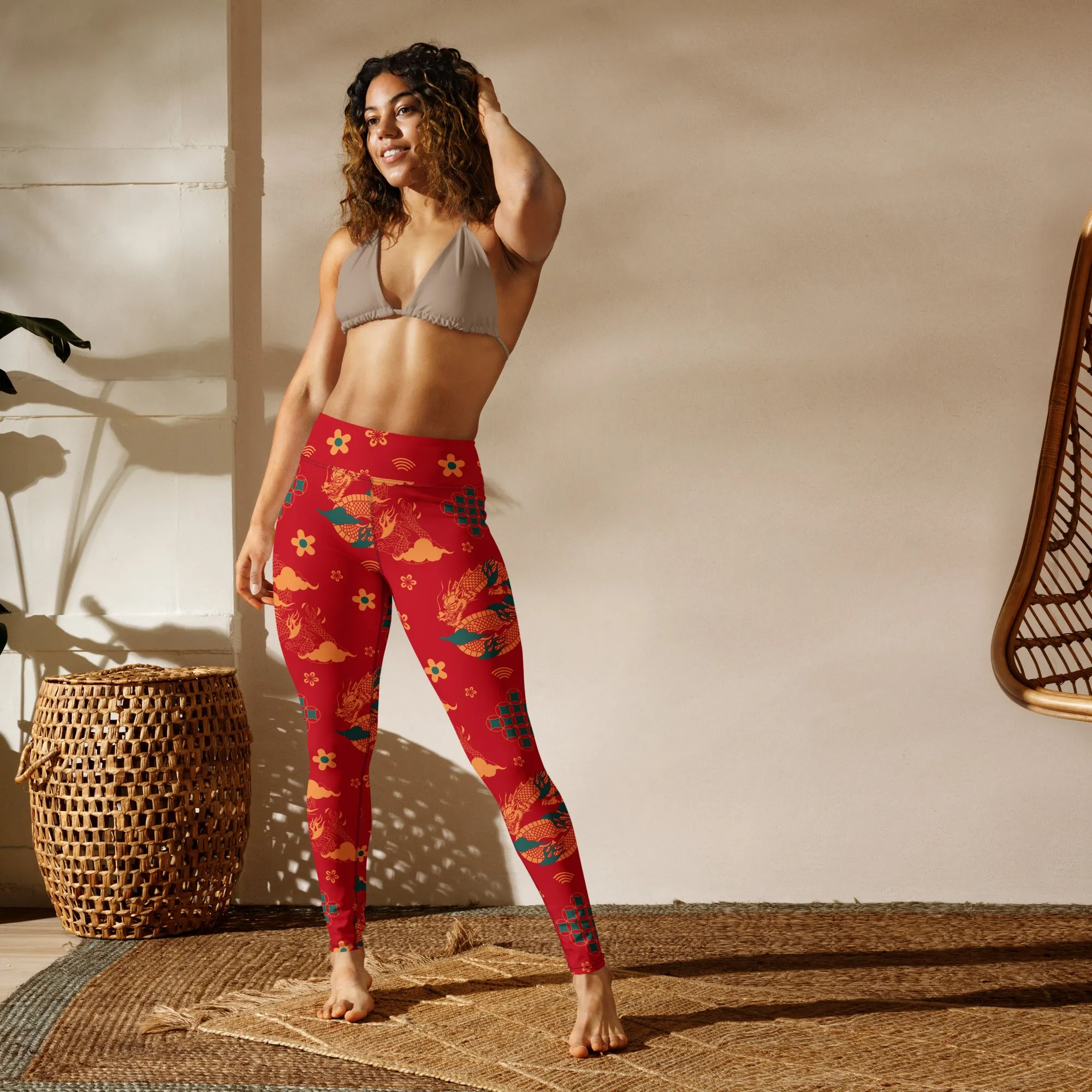 Chinese Dragon Yoga Leggings