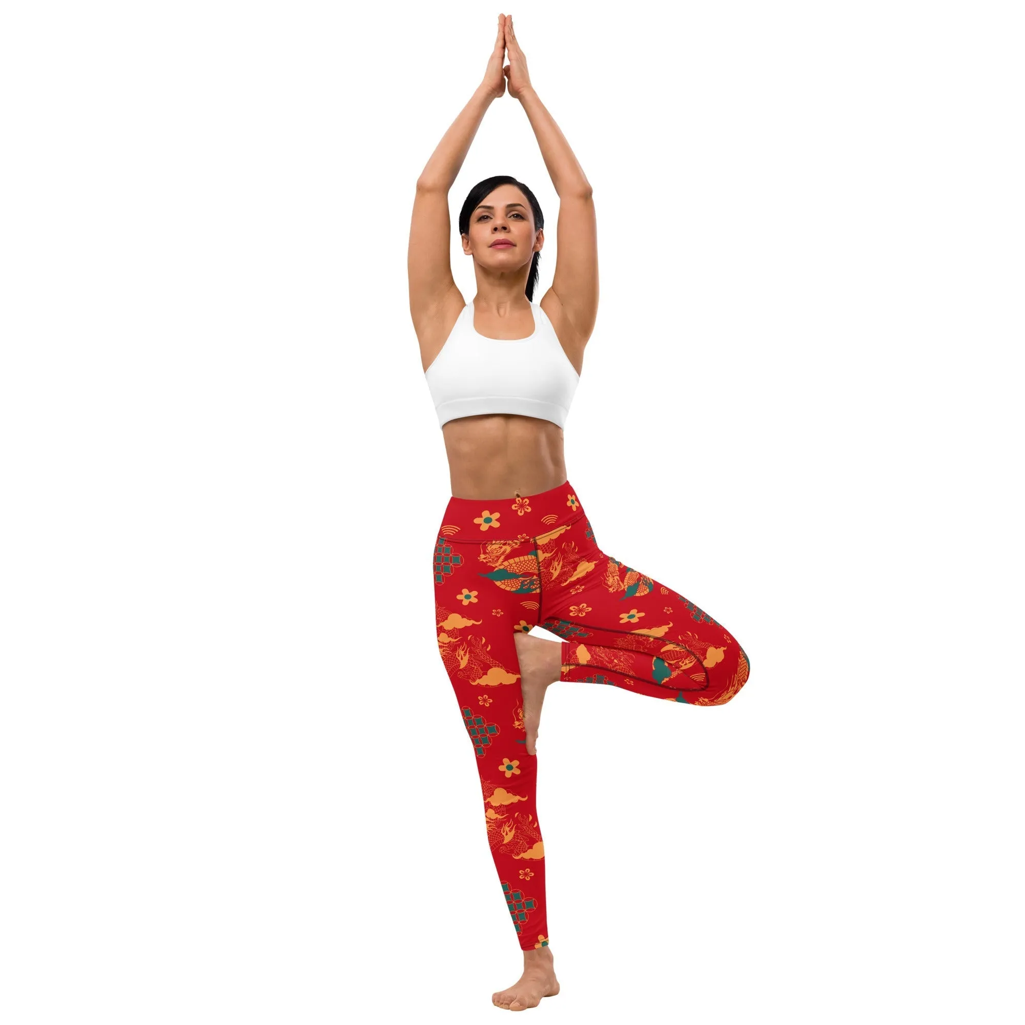 Chinese Dragon Yoga Leggings