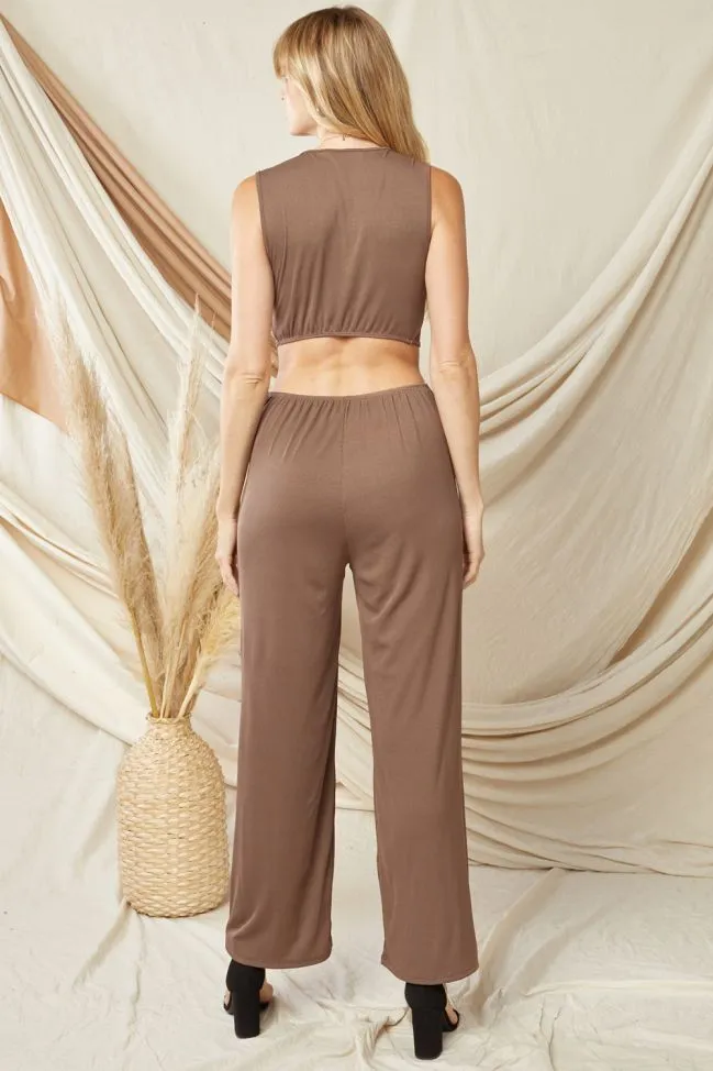 Chocolate Pudding Cutout Jumpsuit