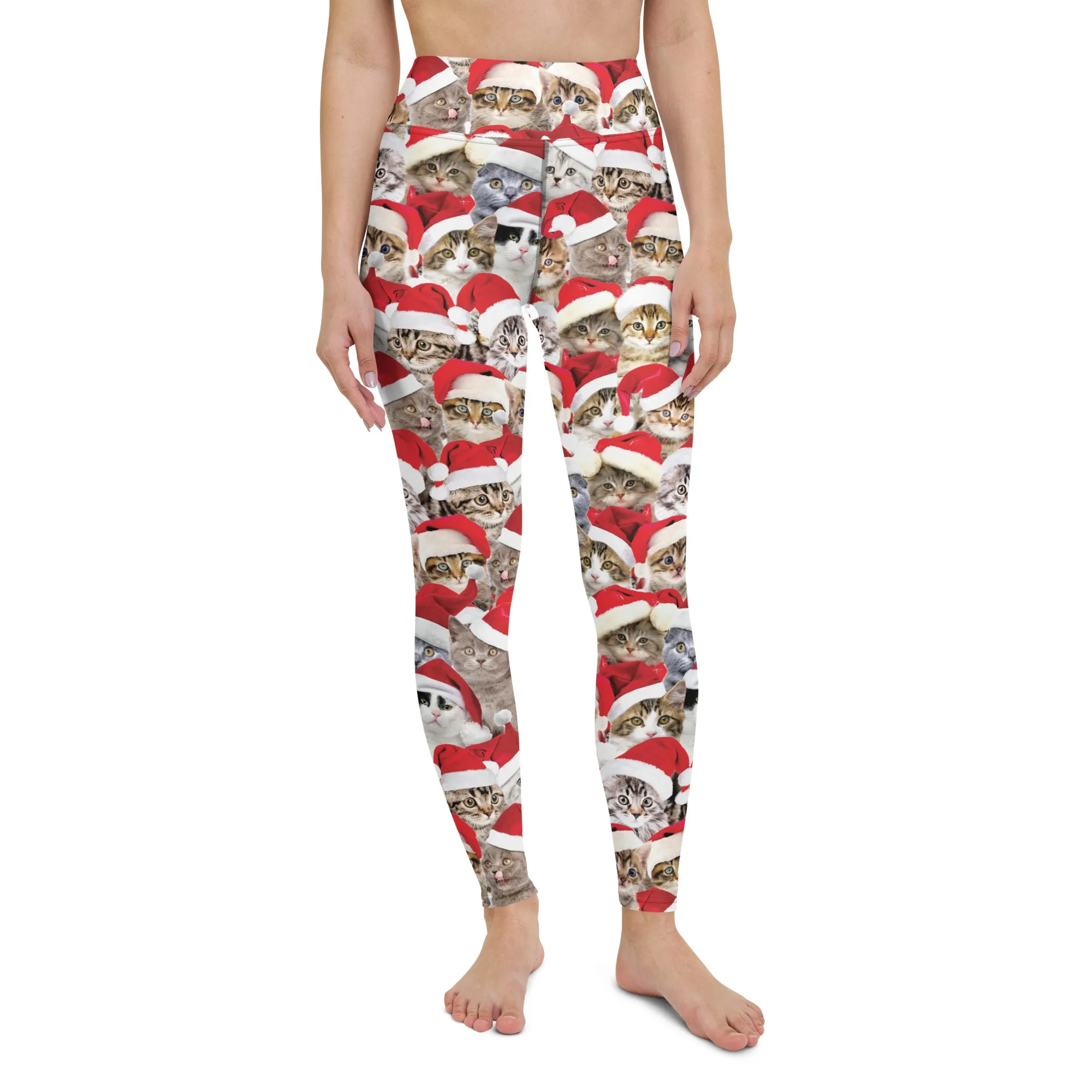 Christmas Cat Yoga Leggings