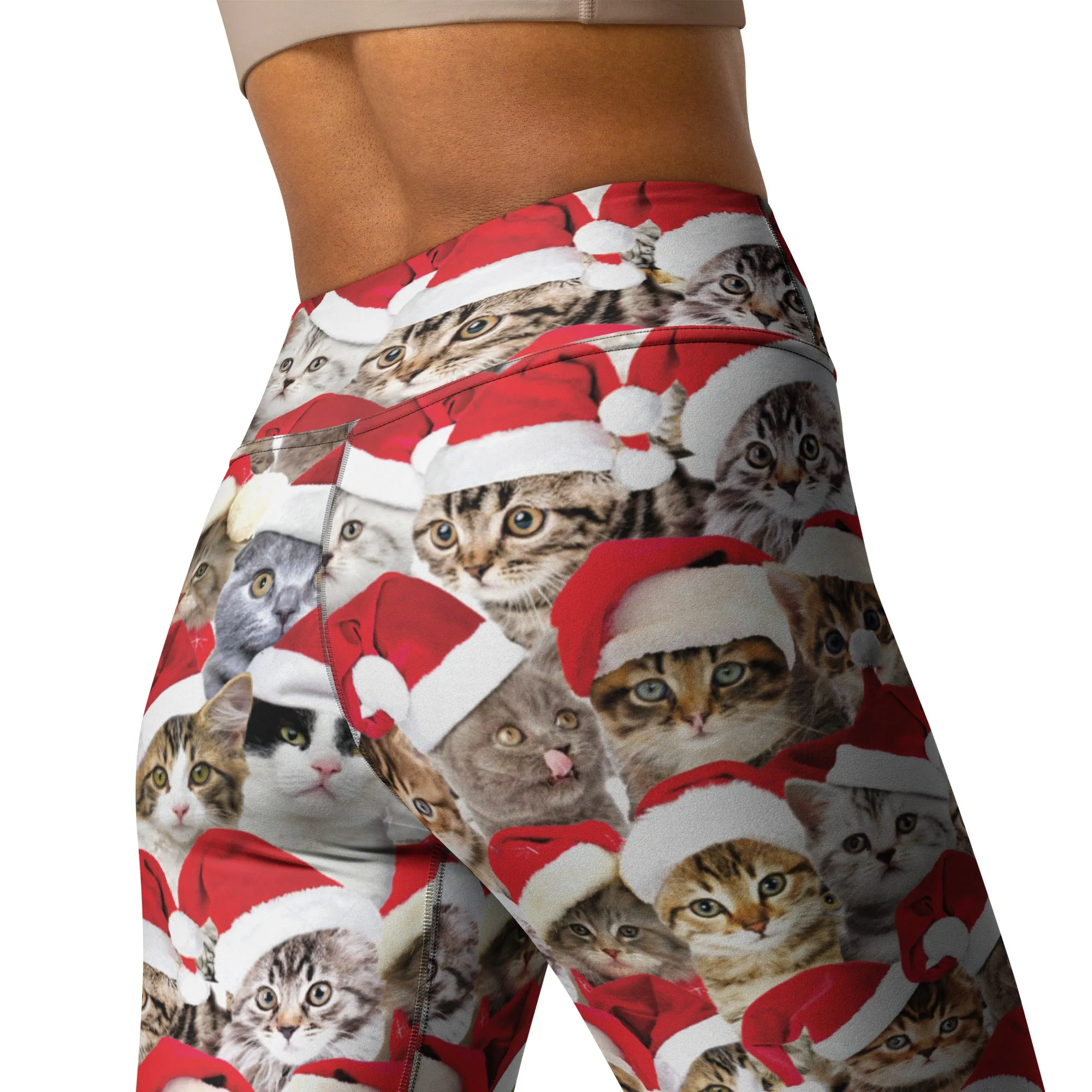 Christmas Cat Yoga Leggings