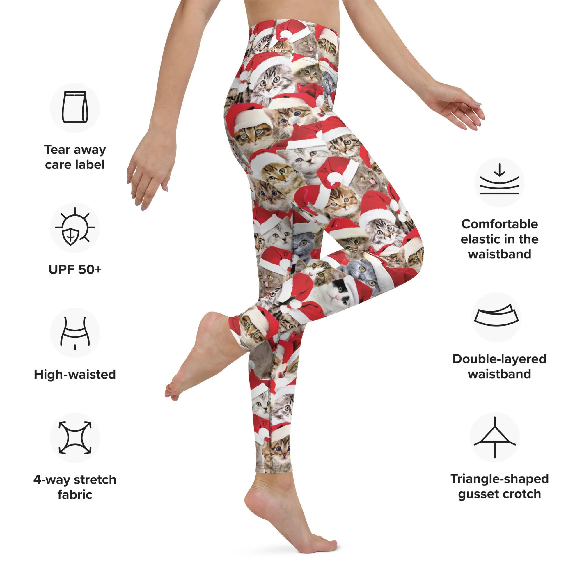 Christmas Cat Yoga Leggings