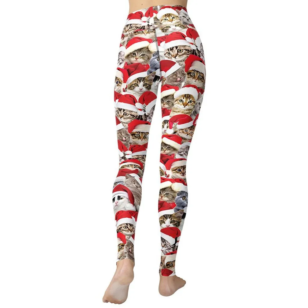 Christmas Cat Yoga Leggings