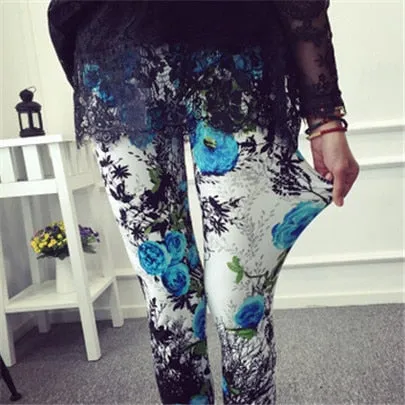 CHSDCSI Hot 2017 Print Flower Leggings Leggins Plus Size Legins Guitar Plaid Thin Pant Fashion Stripe Women Aptitud Trousers