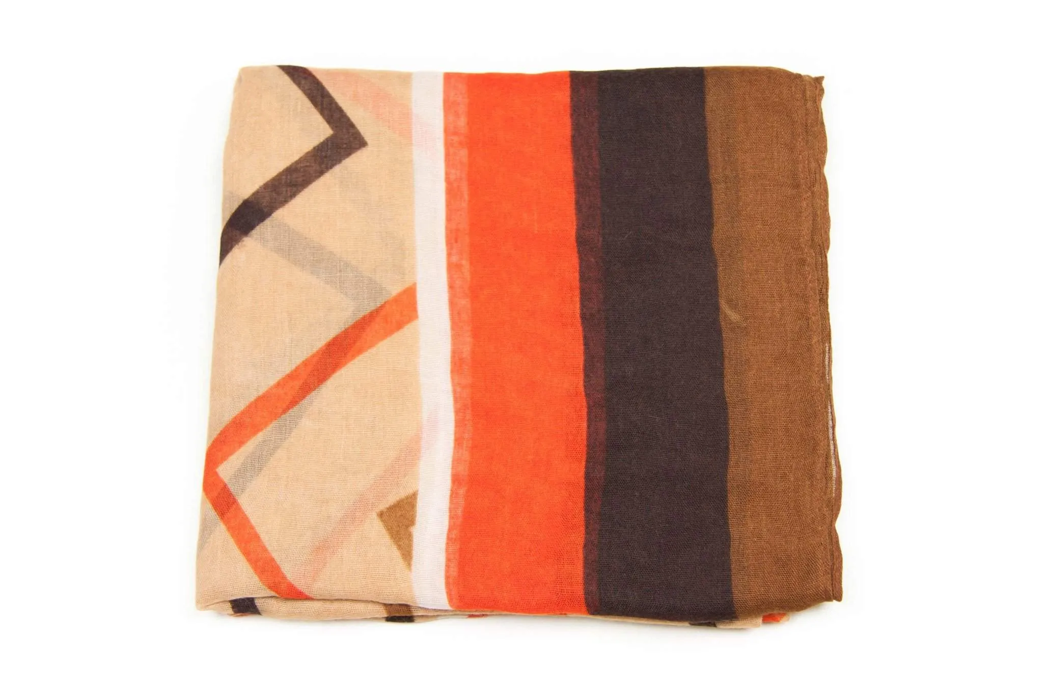 Circle Scarf / Orange Tan Brown / Unisex