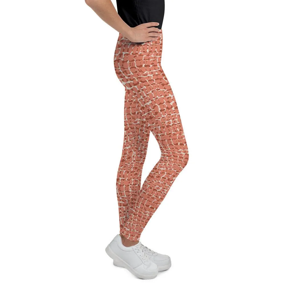 Copper Animal Print Youth Leggings