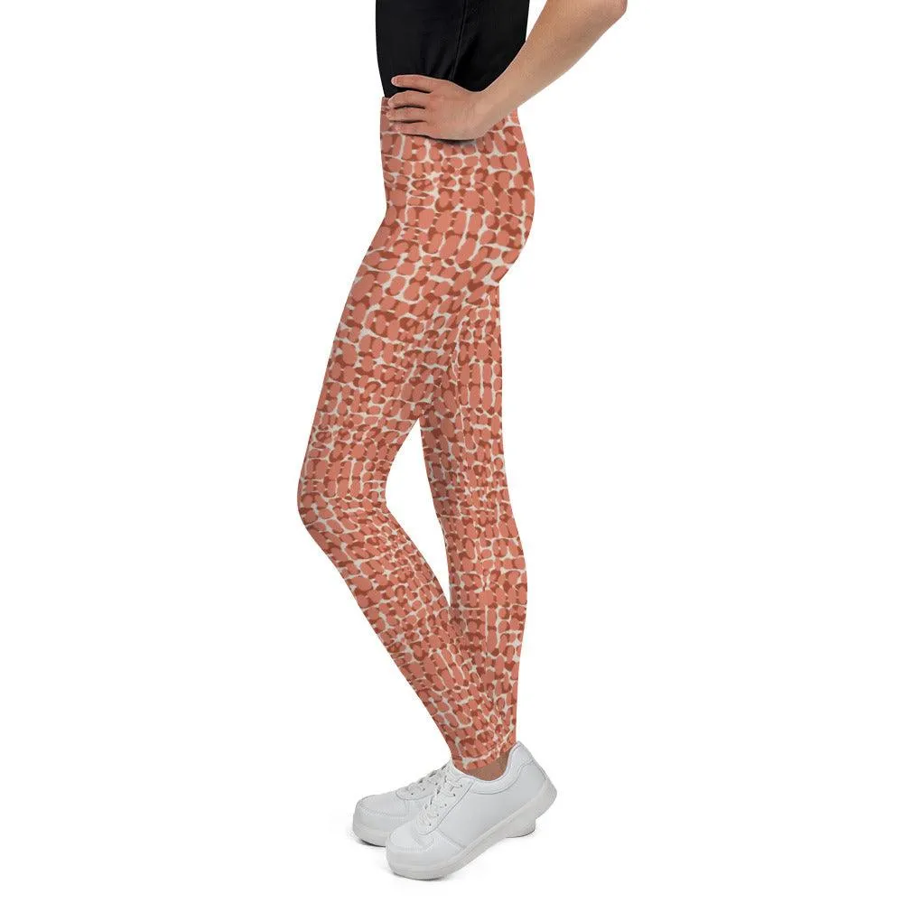 Copper Animal Print Youth Leggings