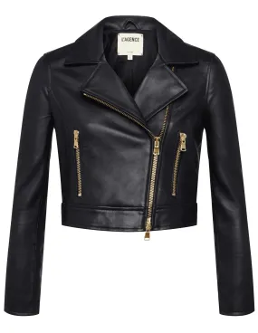 CORE-L'Agence Onna Cropped Biker Jacket