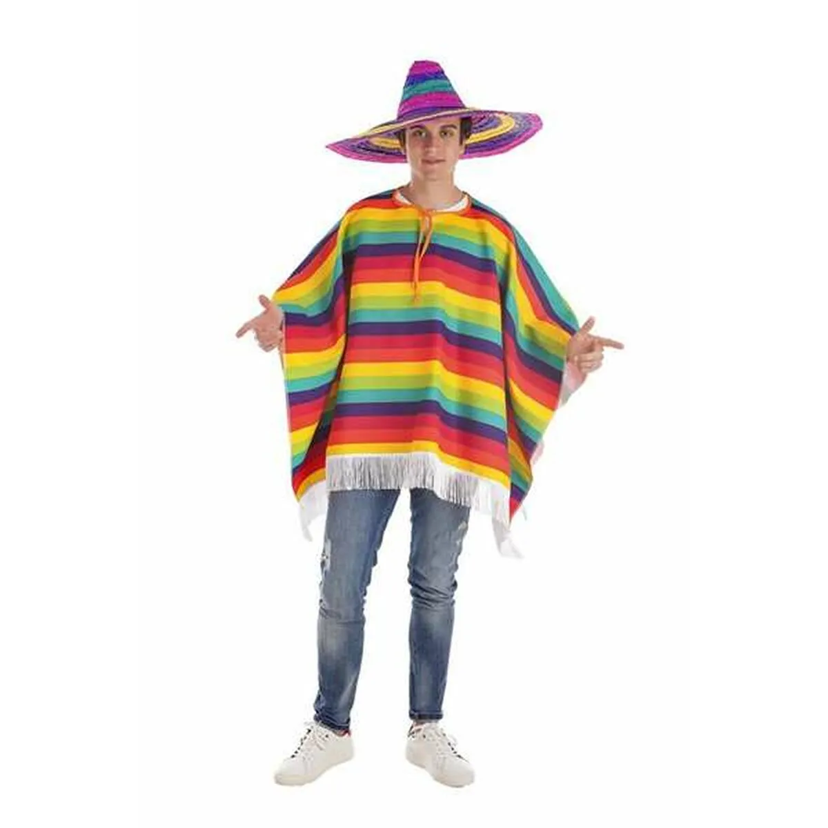 Costume for Adults Arcoiris Poncho L