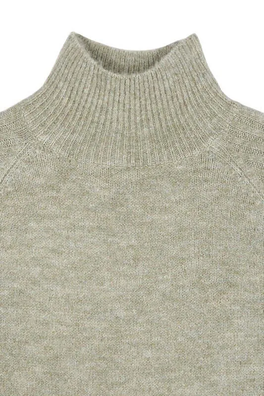 Crop Mock Neck Sweater