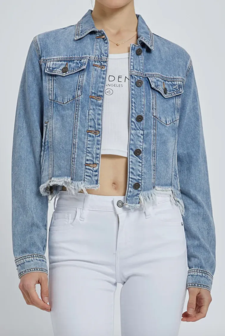 CROPPED FITTED JEAN JACKET