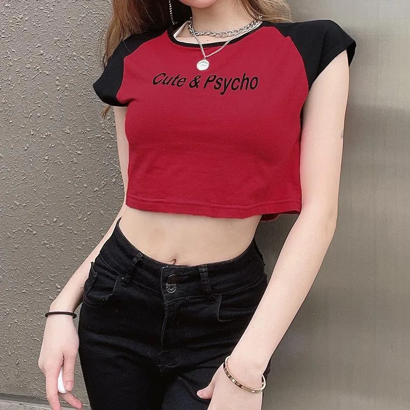 Cute & Psycho Red Crop Top SD01150