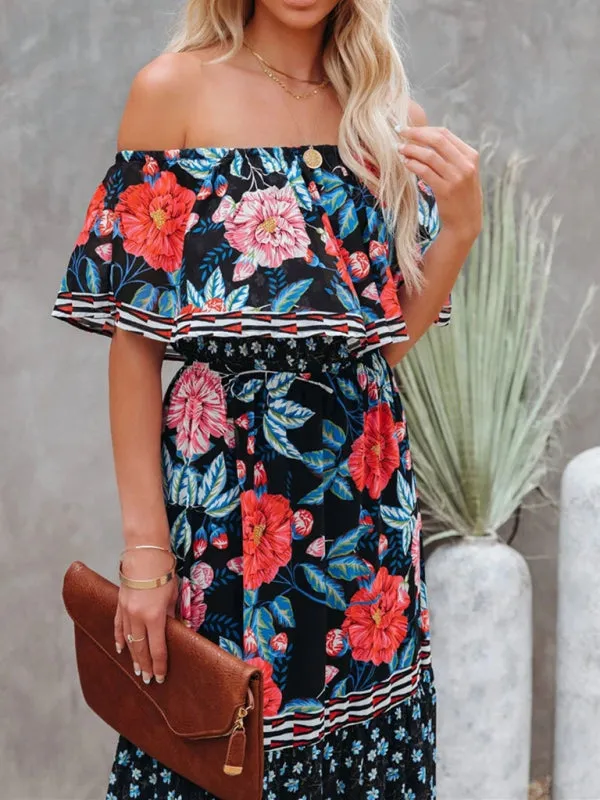 Dahlia Embroidered Floral Off-the-Shoulder Maxi Dress