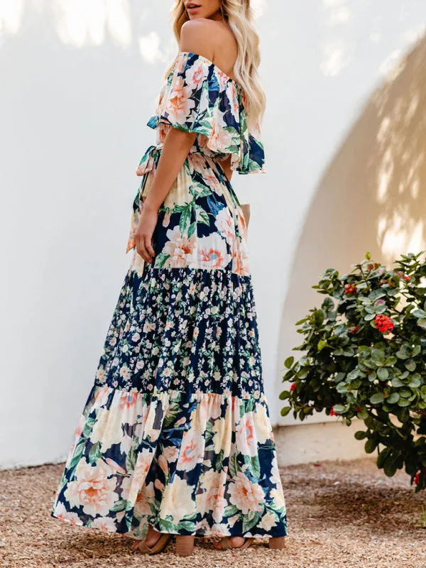 Dahlia Embroidered Floral Off-the-Shoulder Maxi Dress