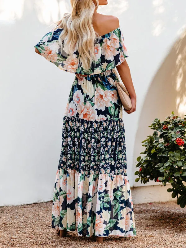 Dahlia Embroidered Floral Off-the-Shoulder Maxi Dress