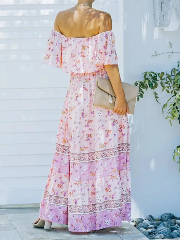 Dahlia Embroidered Floral Off-the-Shoulder Maxi Dress