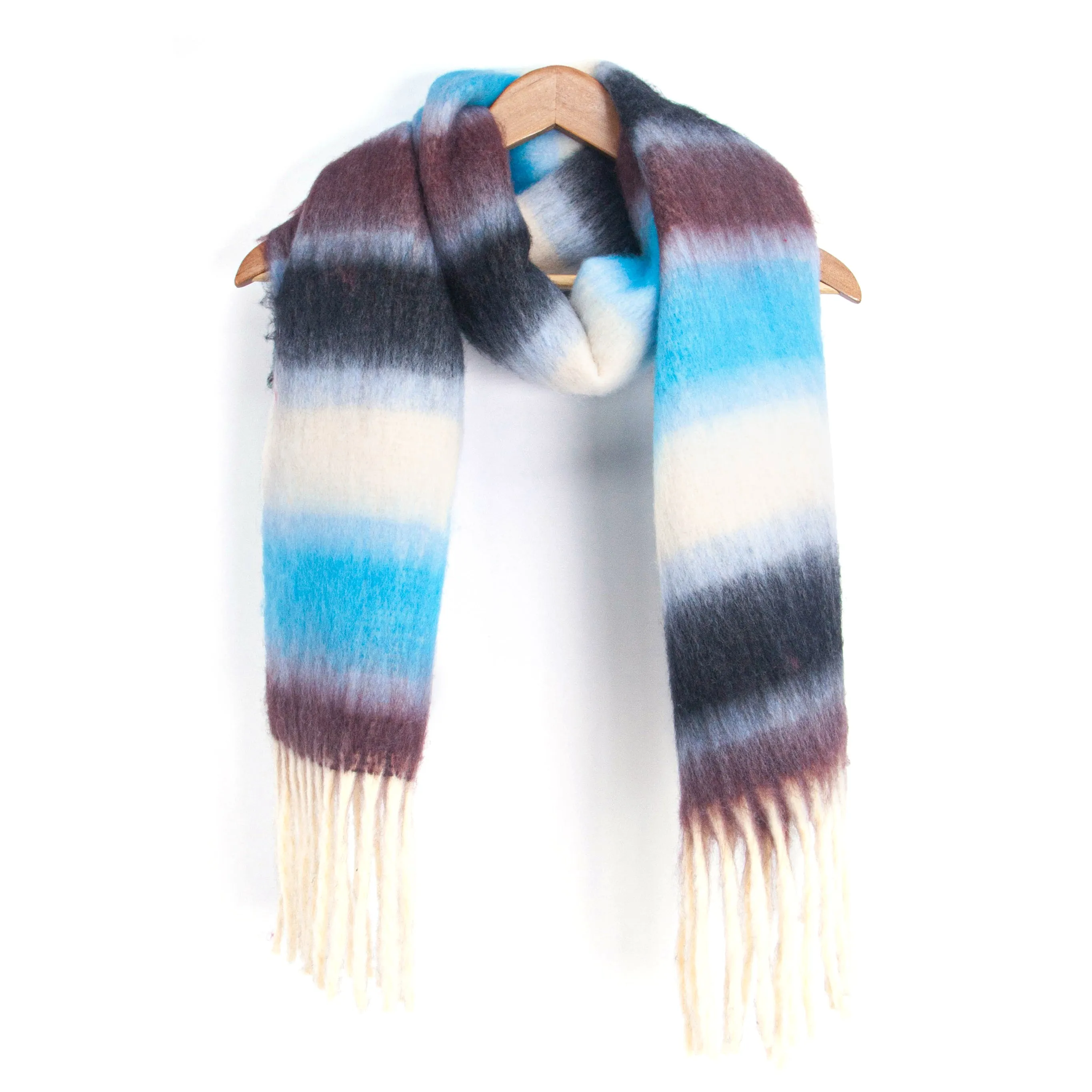 Dallas Heavyweight Scarf - Blue, Stripe